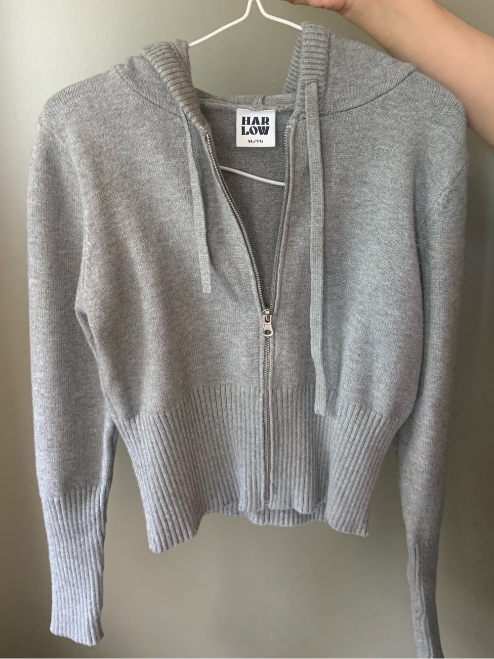 Boathouse Light Gray Zip Front Hoodie